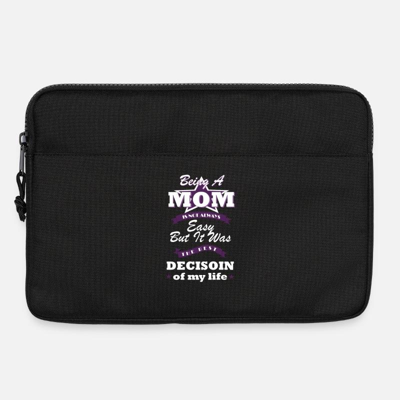 Mutter und Kind Motiv T Shirt - Laptoptasche 13" - Schwarz