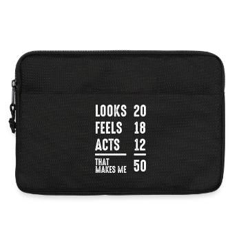 Meilenstein-Scorecard: Looks Feels Acts 50 - Laptoptasche 13" - Schwarz - Vorne