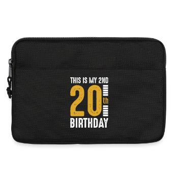 20th Birthday Bold Gold - Laptop bag 13" - black - Front