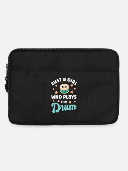 Trommel Trommelspielerin - Laptoptasche 13" - Schwarz
