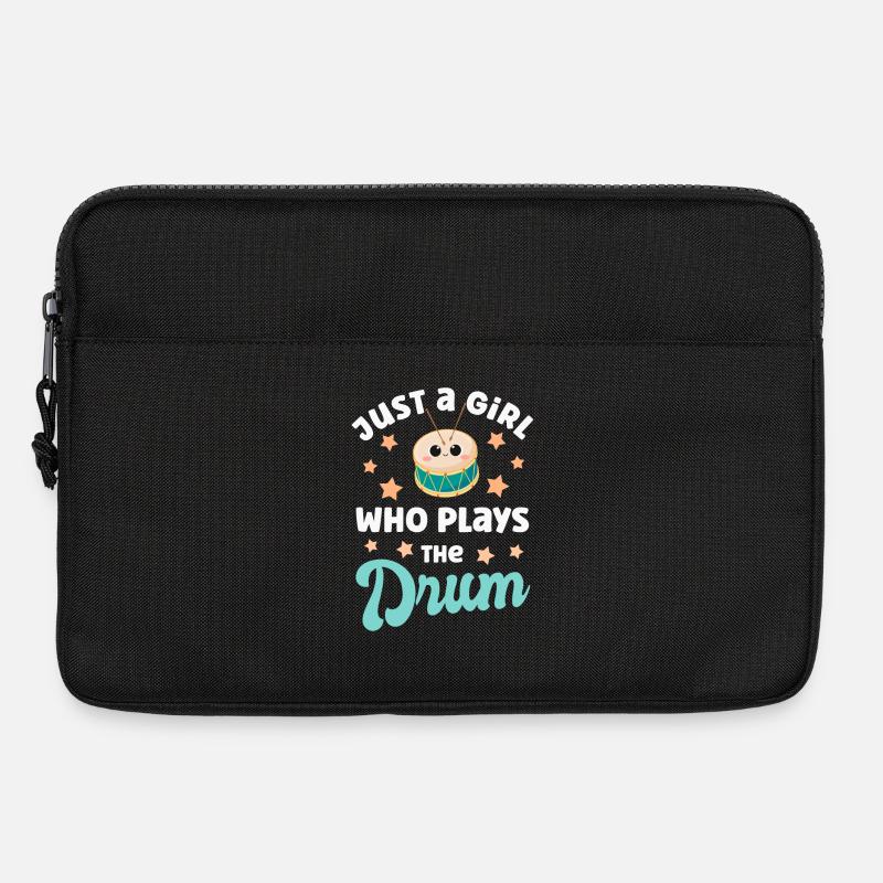 Trommel Trommelspielerin - Laptoptasche 13" - Schwarz