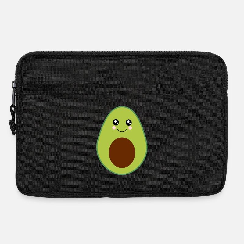 Kawaii, Früchte, Gemüse, vegan, Avocado - Laptoptasche 13" - Schwarz