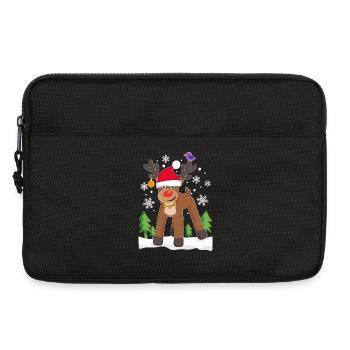 Renne Elk Noël Renne Neige Drôle - Sacoche pour ordinateur portable 13 pouces - noir - Devant