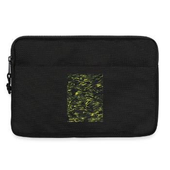 Yellow in the dark (acrylic paint) - Laptop bag 13" - black - Front