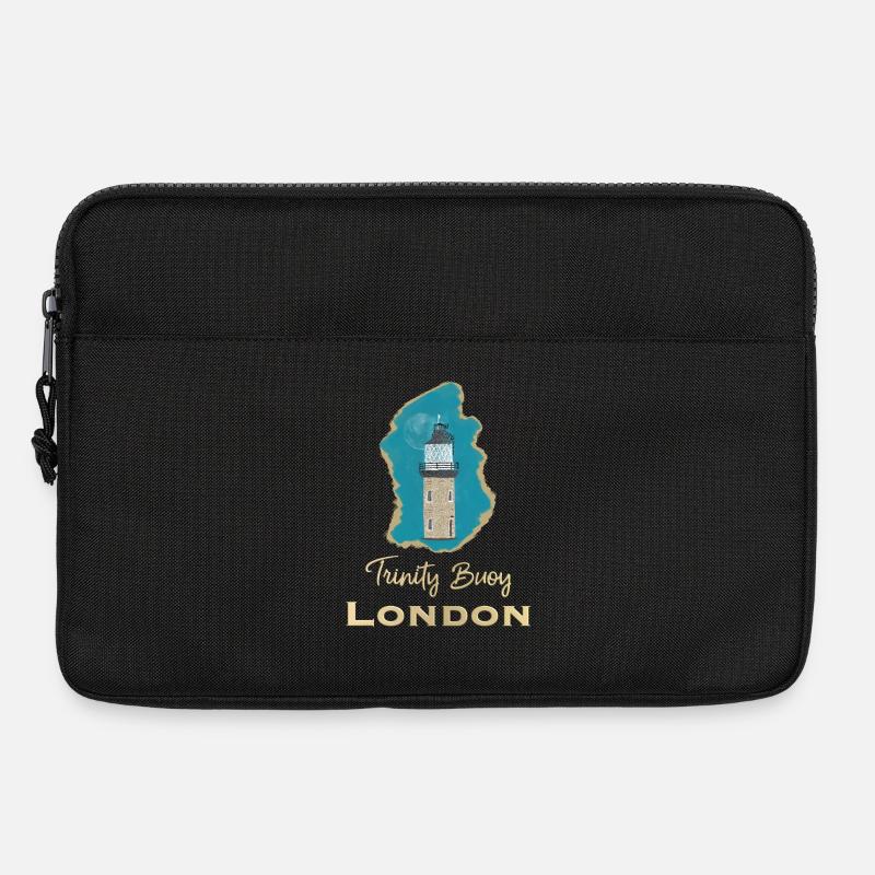 London, Leuchtturm Trinity Buoy, Pixel- Art - Laptoptasche 13" - Schwarz