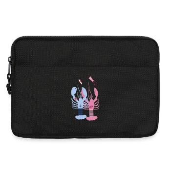 Bretagne - Homards bleu et rose - Sacoche pour ordinateur portable 13 pouces - noir - Devant