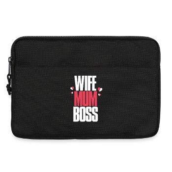 Female motivational text t-shirt - Laptop bag 13" - black - Front