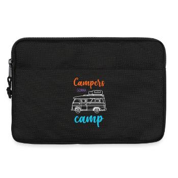 Campers Gonna Camp - Laptop bag 13" - black - Front