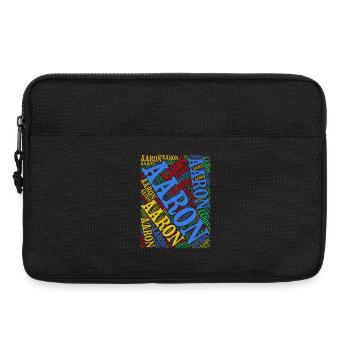 Aaron T-Shirt Word Cloud Geschenk-T-Shirt - Laptoptasche 13" - Schwarz - Vorne