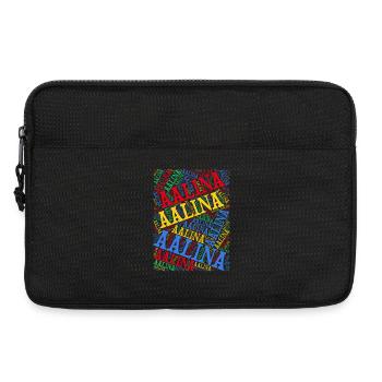 t-shirt Aalina t-shirt word cloud gift idea - Laptop bag 13" - black - Front