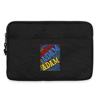 Adam t-shirt nuage de mots t-shirt idée cadeau - Sacoche pour ordinateur portable 13 pouces - noir - Devant