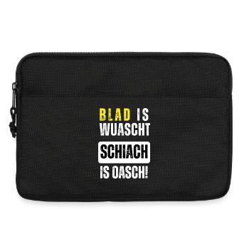 Blad is wuascht - Laptoptasche 13" - Schwarz - Vorne