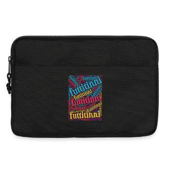 T-shirt Sicilia futtitinni t-shirt word cloud t-shirt - Sacoche pour ordinateur portable 13 pouces - noir - Devant
