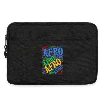 t-shirt Afro word cloud t-shirt idée cadeau - Sacoche pour ordinateur portable 13 pouces - noir - Devant