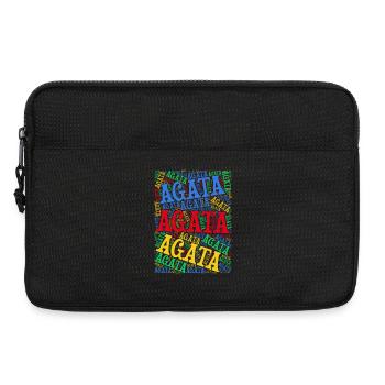 t-shirt Agata word cloud t-shirt gift idea - Laptop bag 13" - black - Front