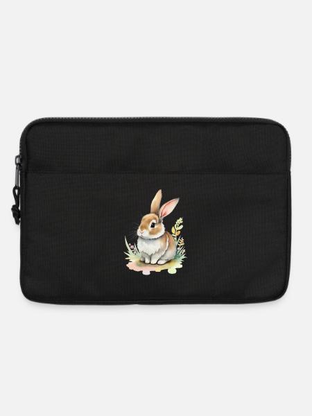 süßes Häschen - Laptoptasche 13" - Schwarz