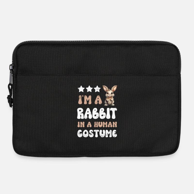 Hase Kaninchen - Laptoptasche 13" - Schwarz