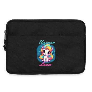 Amoureux de la licorne - Sacoche pour ordinateur portable 13 pouces - noir - Devant
