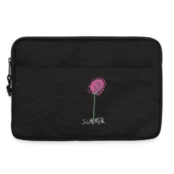 Abstrakte Sommerkristall Blumenillustration - Laptoptasche 13" - Schwarz - Vorne