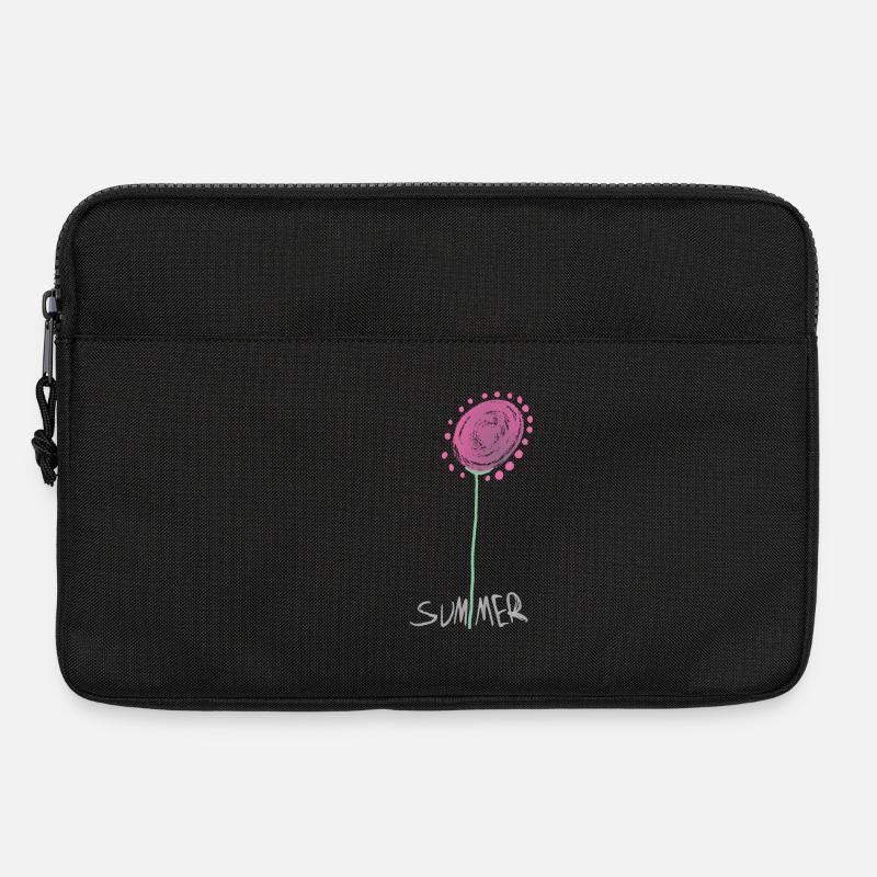 Abstrakte Sommerkristall Blumenillustration - Laptoptasche 13" - Schwarz