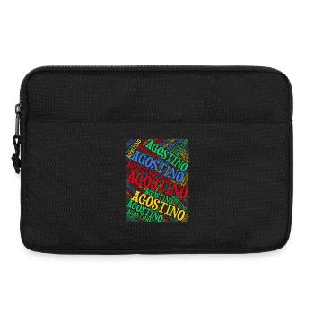 Idée cadeau Agostino t-shirt t-shirt nuage de mots - Sacoche pour ordinateur portable 13 pouces - noir - Devant