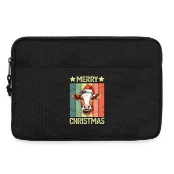 Noël des vaches - Sacoche pour ordinateur portable 13 pouces - noir - Devant