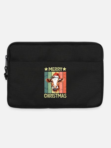 Kuh Weihnachten - Laptoptasche 13" - Schwarz