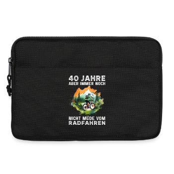Fahrradfahrer 40 Geburtstag Radfahrer Spruch - Laptoptasche 13" - Schwarz - Vorne