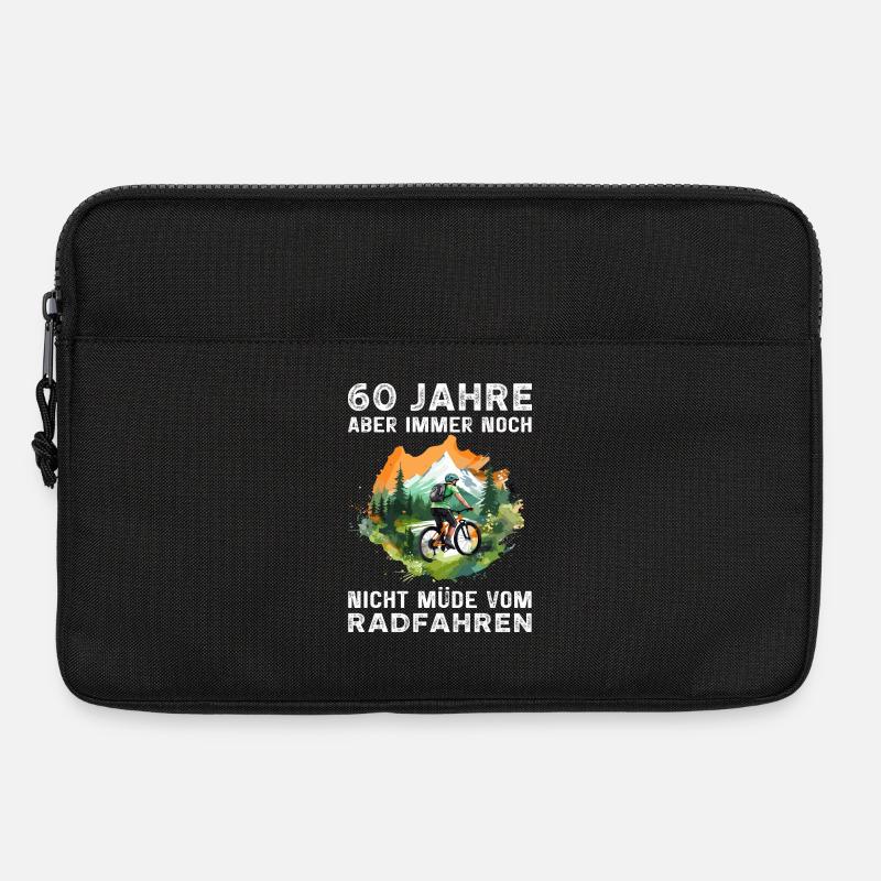 Fahrradfahrer Radfahrer 60 Geburtstag Spruch - Laptoptasche 13" - Schwarz
