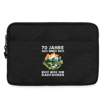 70 Geburtstag Radfahrer Bike Fahrradfahrer - Laptoptasche 13" - Schwarz - Vorne