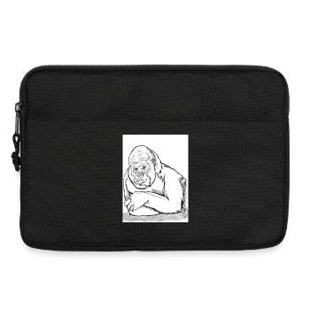 Nachdenklicher Gorilla - Laptoptasche 13" - Schwarz - Vorne