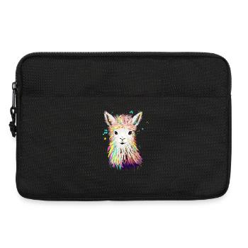 Llama Watercolor - Laptoptasche 13" - Schwarz - Vorne