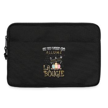 Si tu vois ça allume la bougie cadeau de Noël - Sacoche pour ordinateur portable 13 pouces - noir - Devant