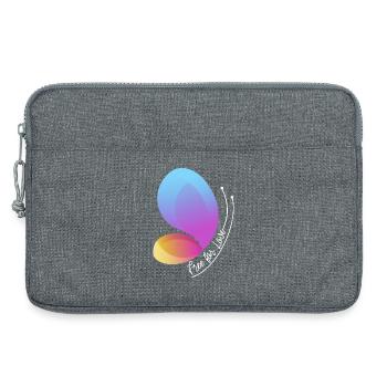 Frei durch Liebe Gradient Schmetterling - Laptoptasche 13" - Grau meliert - Vorne