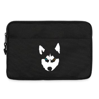 Husky Hund Siberian Husky - Laptoptasche 13" - Schwarz - Vorne