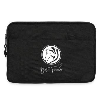 Pferd mit Herz Motiv für Freunde - Laptoptasche 13" - Schwarz - Vorne