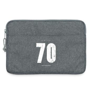 70s Vintage Bold Typography - Laptop bag 13" - heather grey - Front