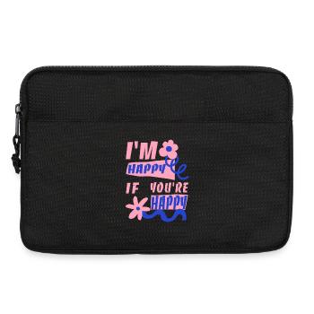 Je suis heureux si tu es heureux - Sacoche pour ordinateur portable 13 pouces - noir - Devant