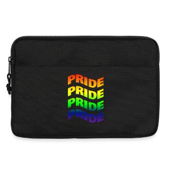 T-shirt Gay Pride Wave Effect LGBT idée cadeau - Sacoche pour ordinateur portable 13 pouces - noir - Devant