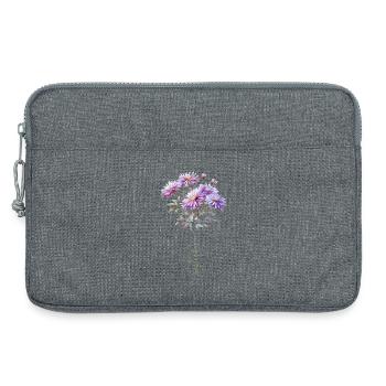 Bouquet de gâteau d’aster fleur de septembre - Sacoche pour ordinateur portable 13 pouces - gris chiné - Devant