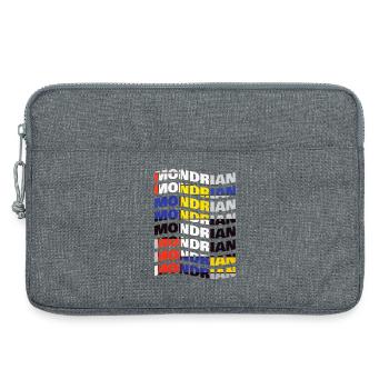 T-shirt effet texte vague Mondrian - Sacoche pour ordinateur portable 13 pouces - gris chiné - Devant