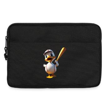 Dessin animé de baseball batteur de canard - Sacoche pour ordinateur portable 13 pouces - noir - Devant