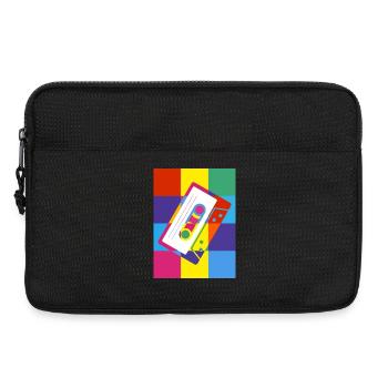 Cassette rétro Pop Art Illustration - Sacoche pour ordinateur portable 13 pouces - noir - Devant