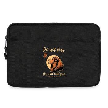Lion, Papillon, Verset Biblique, Christian - Sacoche pour ordinateur portable 13 pouces - noir - Devant