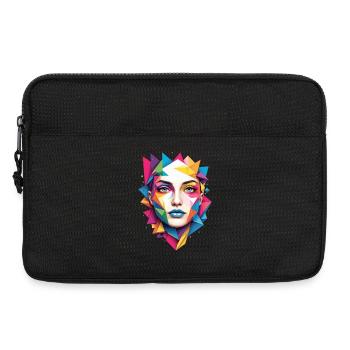 Moderne Gesichts Kunst - Laptoptasche 13" - Schwarz - Vorne