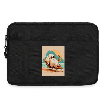 Relaxing Popcorn Beach Vacation Design - Laptop bag 13" - black - Front