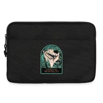 Illustration Montalto Castle, Piedmont, Italy - Laptop bag 13" - black - Front