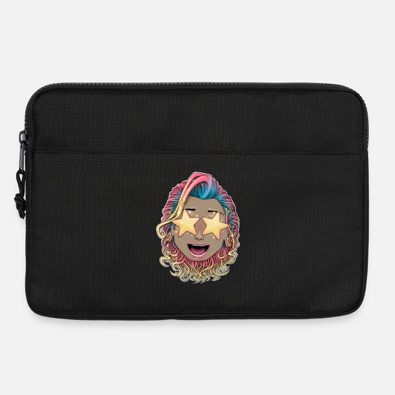 Lebendige Sternenaugen-Feier - Laptoptasche 13" - Schwarz