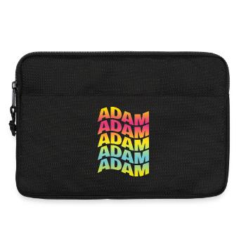 t-shirt Adam text wavy text effect - Laptop bag 13" - black - Front