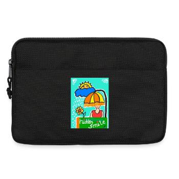 EC Femme I Dictons positifs I Fête des mères I Vacances - Sacoche pour ordinateur portable 13 pouces - noir - Devant